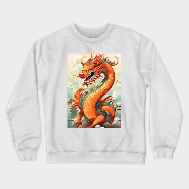 Year of the Dragon 2024 Zodiac Lunar Crewneck Sweatshirt by FrogandFog